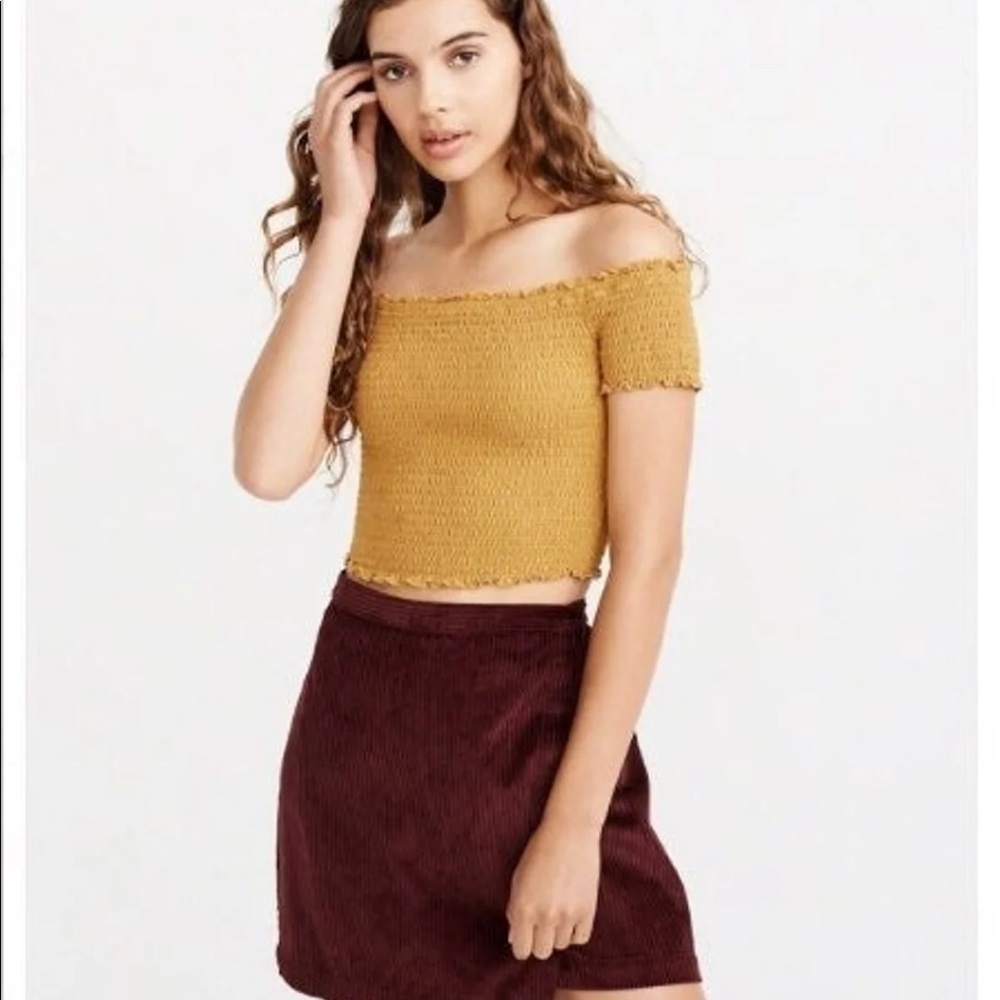 🌻Abercrombie Mustard Crop Top - Picture 3 of 6